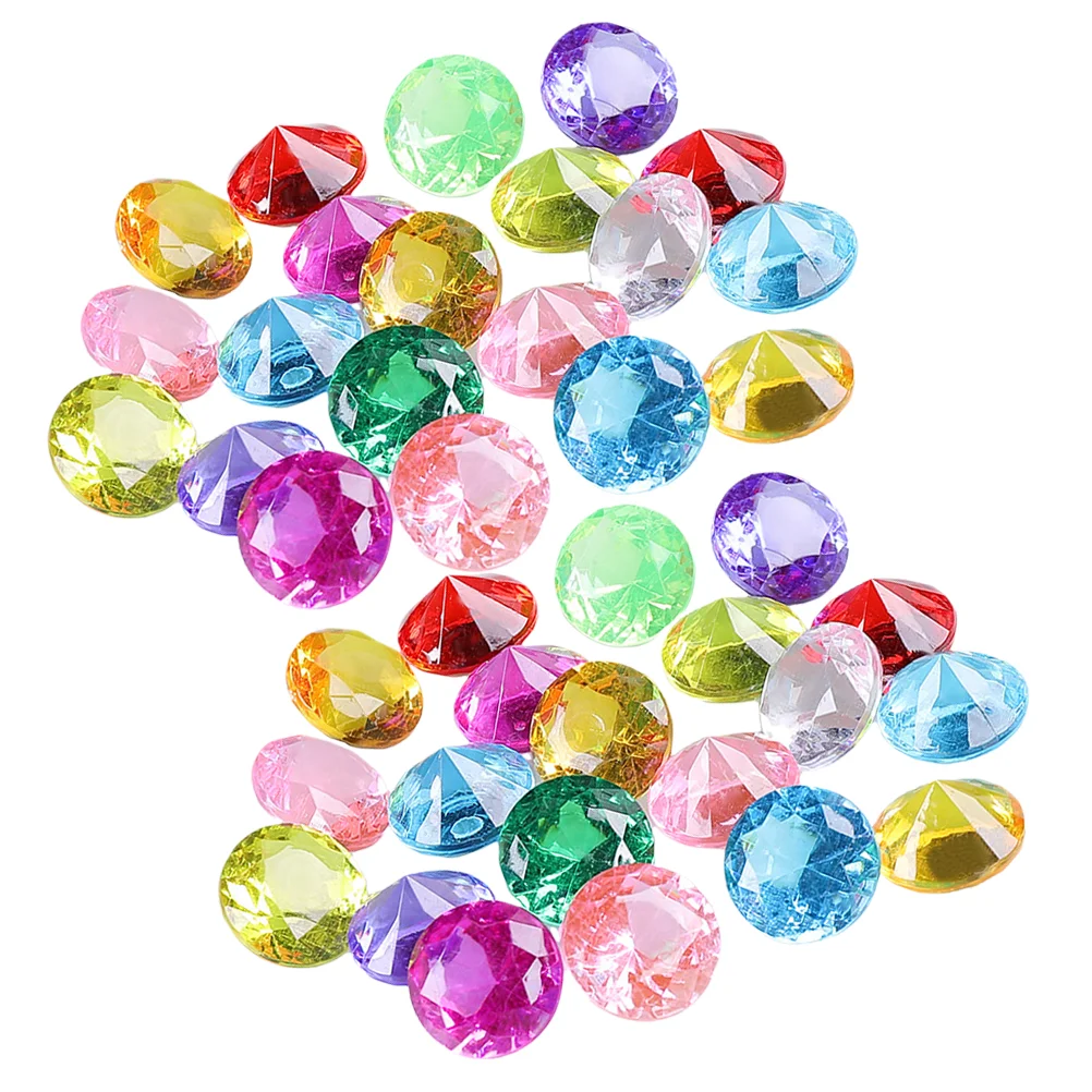 Jewel toy gem 60 Pcs For pool Toddler toys Diving gems Gemstones Kids girl Diamond Underwater Acrylic fake model Child bath