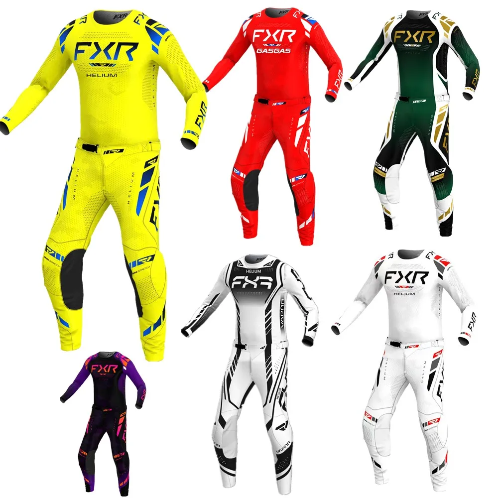Motocross Gear Set Helium FXR Mx Kits Moto Jersey Set Off Road Suit Motorcycle Combos Top Motocross Gear Set