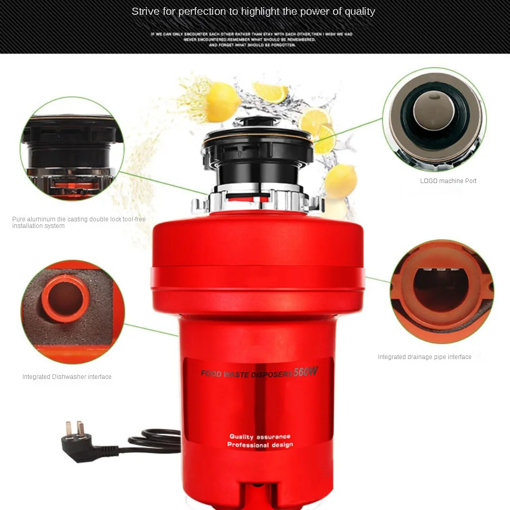 Home Appliances Household Kitchen Waste Disposer Sink Sewer Kitchen Waste Underfloor Food Shredder Kitchen Waste Shredder 4
