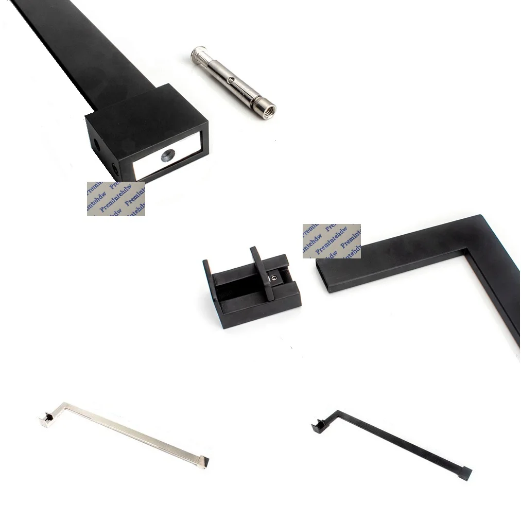 SUS304 L Shaped Parallel Wall To Glass Fixing Rail Bar For Shower Enclosure 1Piece