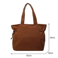 Casual Fashion Large Capacity Tote Bag – Simple Drawstring Shoulder Handbag for Women, Stylish Travel & Everyday Aesthetic Tote - Image 6