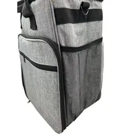 Pet Travel Bag Organizer Backpack Airline Approved Weekend Tote Shoulder Pockets Outdoor Travel Traveling Storage Bag Mat 5