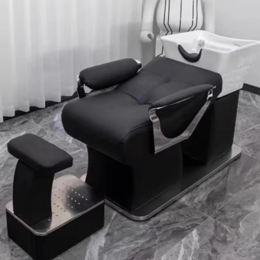 Barber Equipment Shampoo Chair Stylist Luxury Basin Shampoo Chair Wash Hair Salon Spa Reclining Relaxing Cadeiras Salon Chair