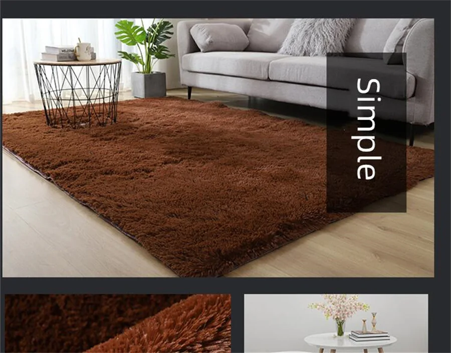 New Thick Carpet for Living Room Plush Rug Children Bed Room Fluffy Floor Carpets Window Bedside Home Decor Rugs Soft Velvet Mat