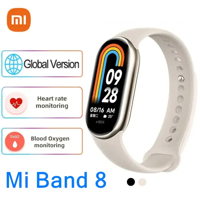 Xiaomi Band 8 Global Version, 1.62 AMOLED, Ultra Long Battery Life