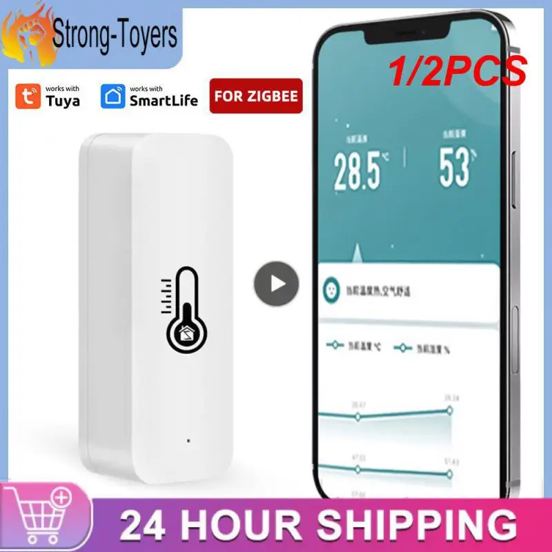 

1/2PCS Tuya Smart Wifi Temperature And Humidity Sensor Indoor Hygrometer Controller Monitoring For Alexa Home