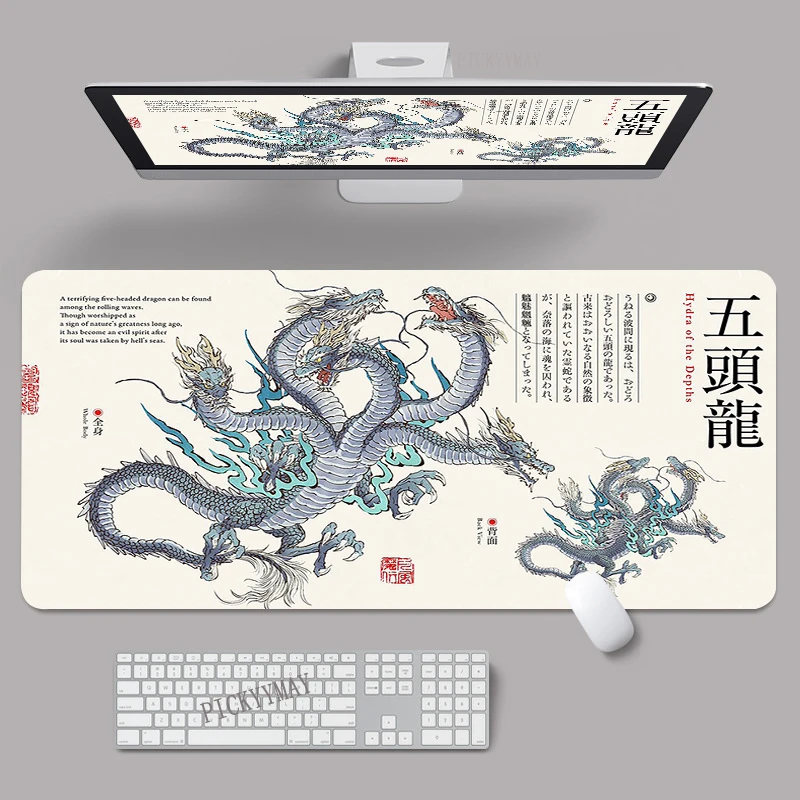 Dragão Elemento Gaming Mousepad Grande Mousepad Empresa Desk Pad Esteira de Borracha Elemento Dragão Xxl 40x90cm