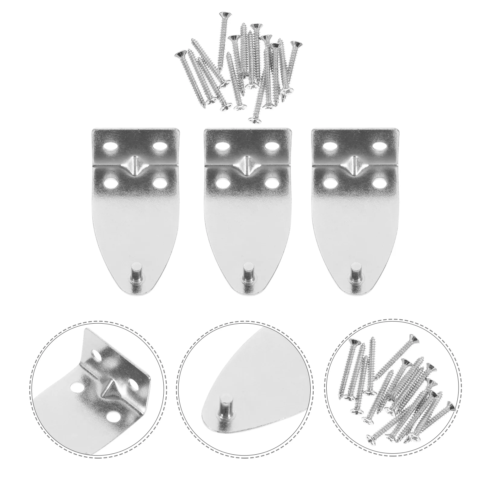 

8 Pcs Curtain Metal Fittings Mini Blinds Clips for Valance Pin Holder Brackets Horizontal Windows