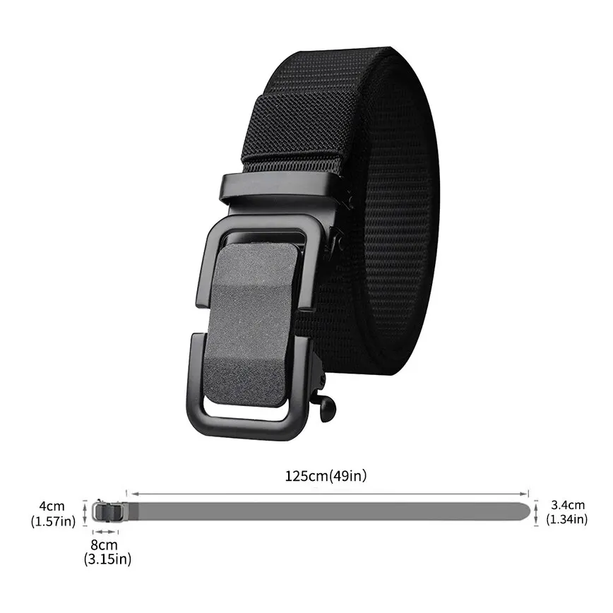Men's Tactical Belt Nylon Material 6 Color Options Zinc Alloy Automatic Buckle combat belt