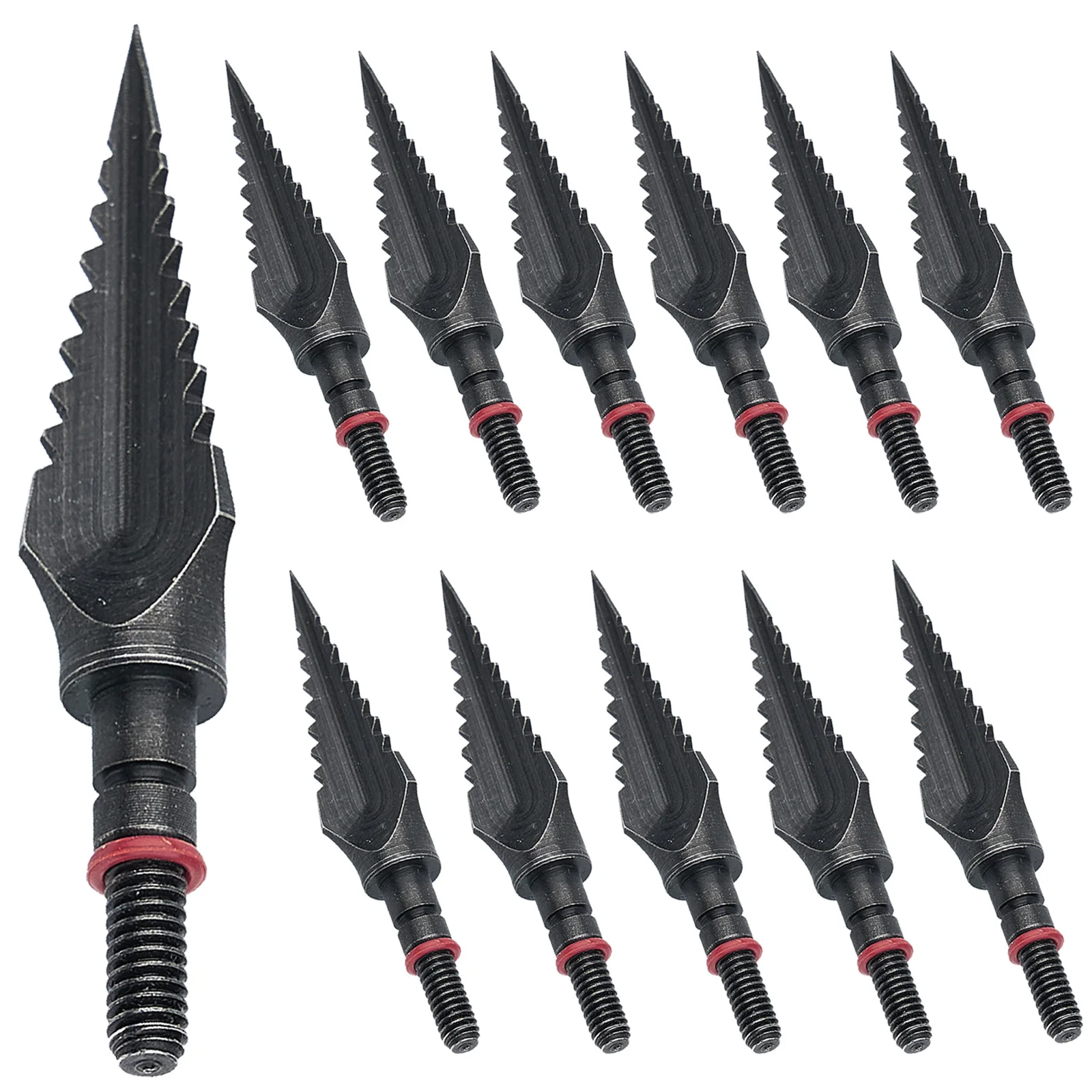 Precision Archery High Carbon Steel Broadhead Arrow Tips - 6 Pack