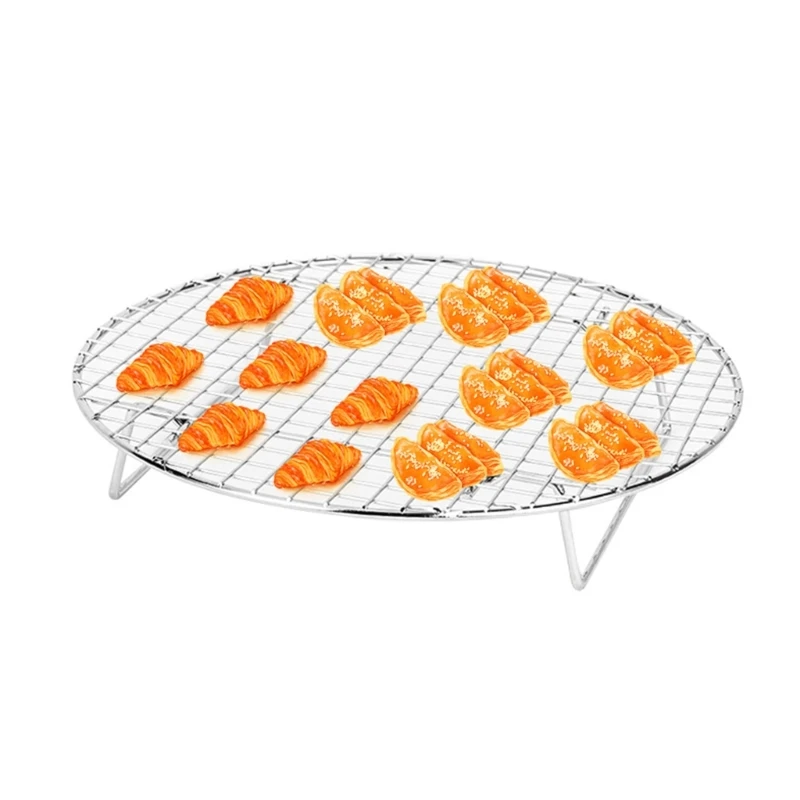 

Multi Purpose Cooking Rack Collapsible Bread Cooling Rack Foldable Grilling Net Perfect for Outdoor BBQ and Camping