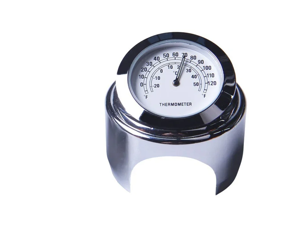 Thermomètre De Guidon Moto 22-25mm Étanche - Instrument Noir Résistant Pour Guidon De Motocyclette