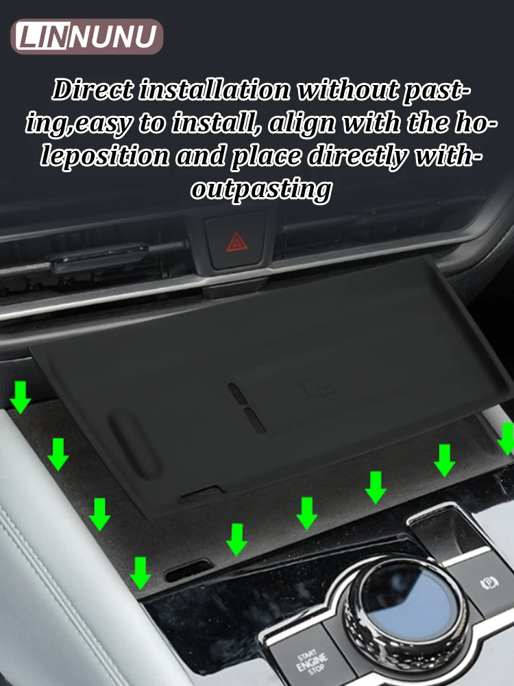 Linnunu Fit for Tiguan L Tiquan L Pro Accesorios Para Auto Central Control Wireless Charging Silicone Pad Central Modified Storage Pad Storage Decorative Car Interior