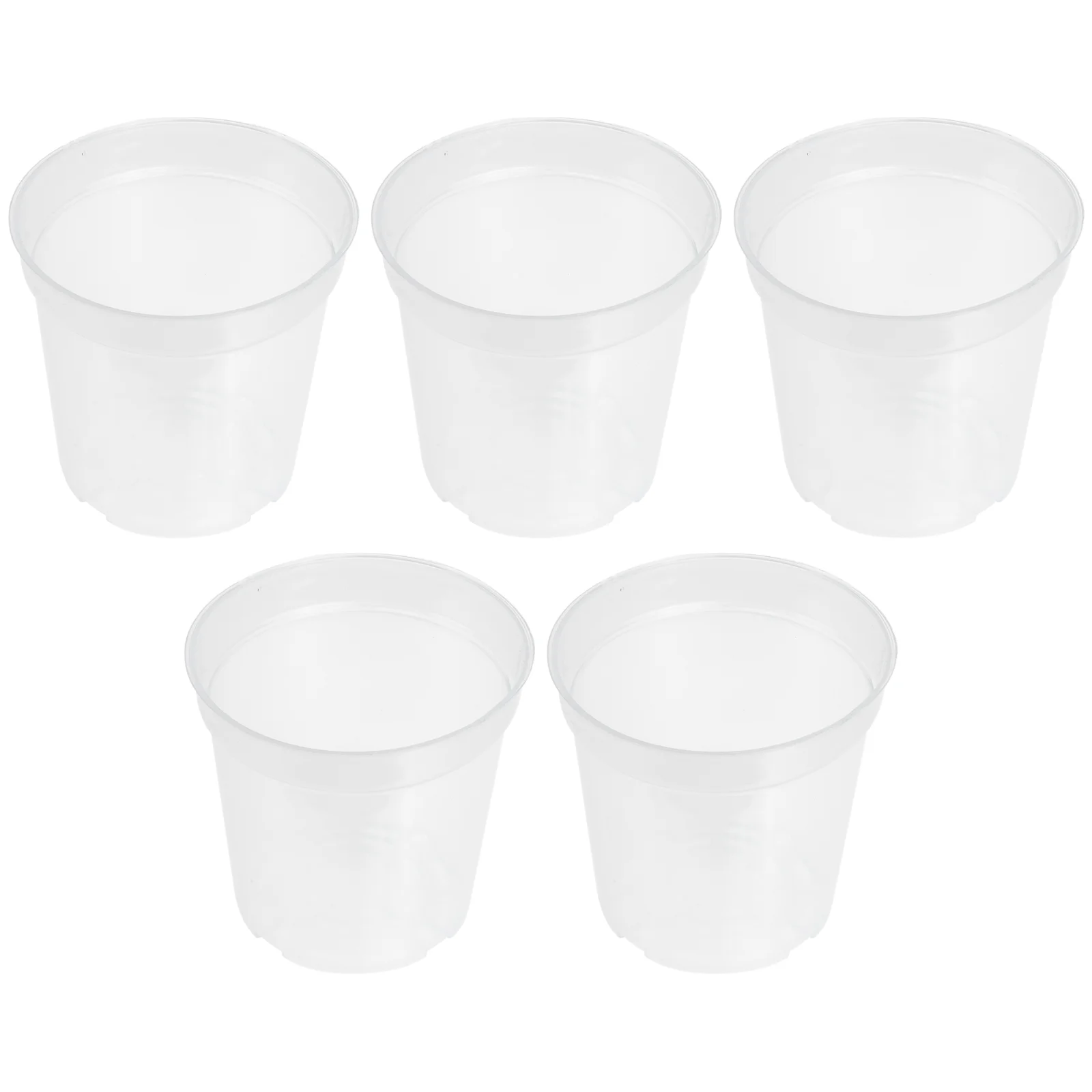 Harvey-Pots de plantation en pot, pot de pépinière d'intérieur, pot de fleurs en pot, nutriment, plastique standardisé, approvisionnement de jardinage, transparent, 5 pièces