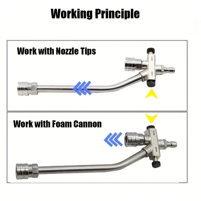 Dual Purpose Switch Snow Foam Gun Adjustable Pressure Washer Snow Foam Cannon with 1/4" Quick Connect for Car Washing 4