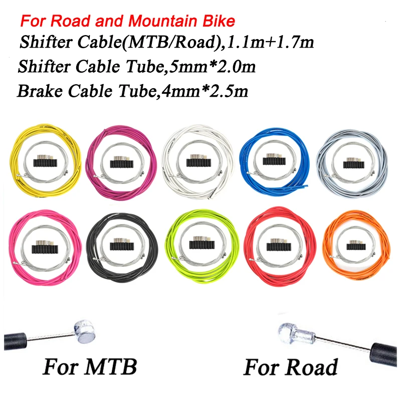 JAGWIREBikeCableSet4mm5mmMTBRoadBicycleBrakeShiftCableSet