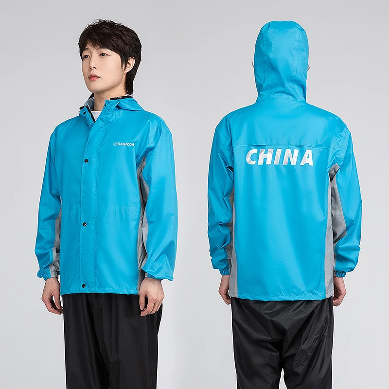 

Motorcycle Layers Raincoats Tourism Travel Camping Biker Raincoats Bivouac Abrigo Poncho Outerwear Housses De Pluie Rain DX50YY