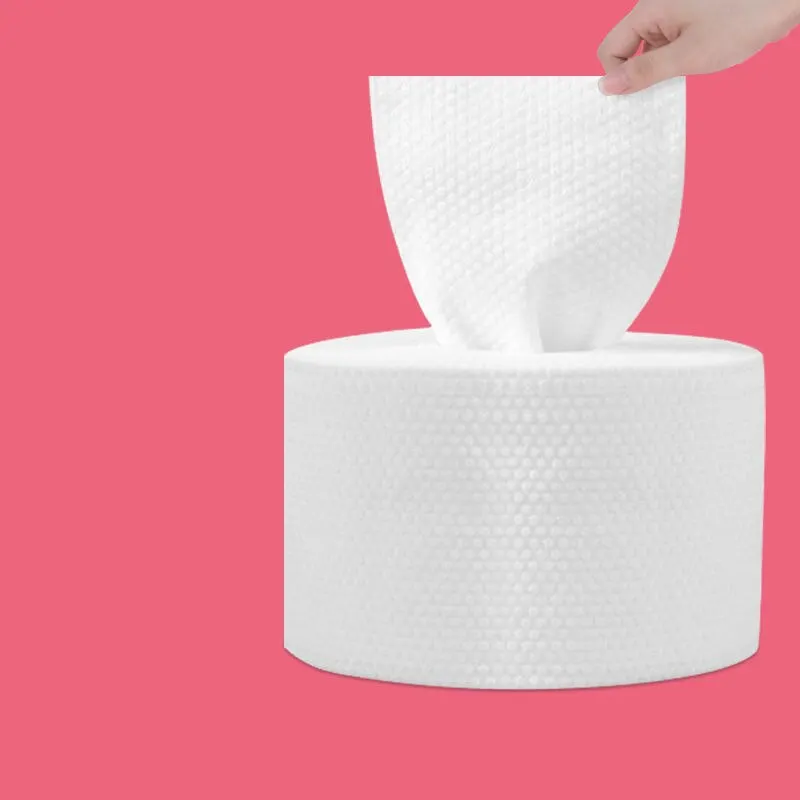 Disposable Soft Face Towel Thickened Cotton Wet and Dry Makeup Wipes Household Cleansing Clean Makeup Remover Cotton 1 Roll cotton face wipes