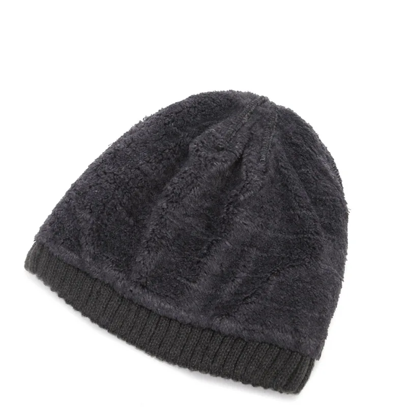 Winter Accessories Men's Three-Piece Fleece Scarf Neck Guard Knitted Beanie Riding Windproof Hat