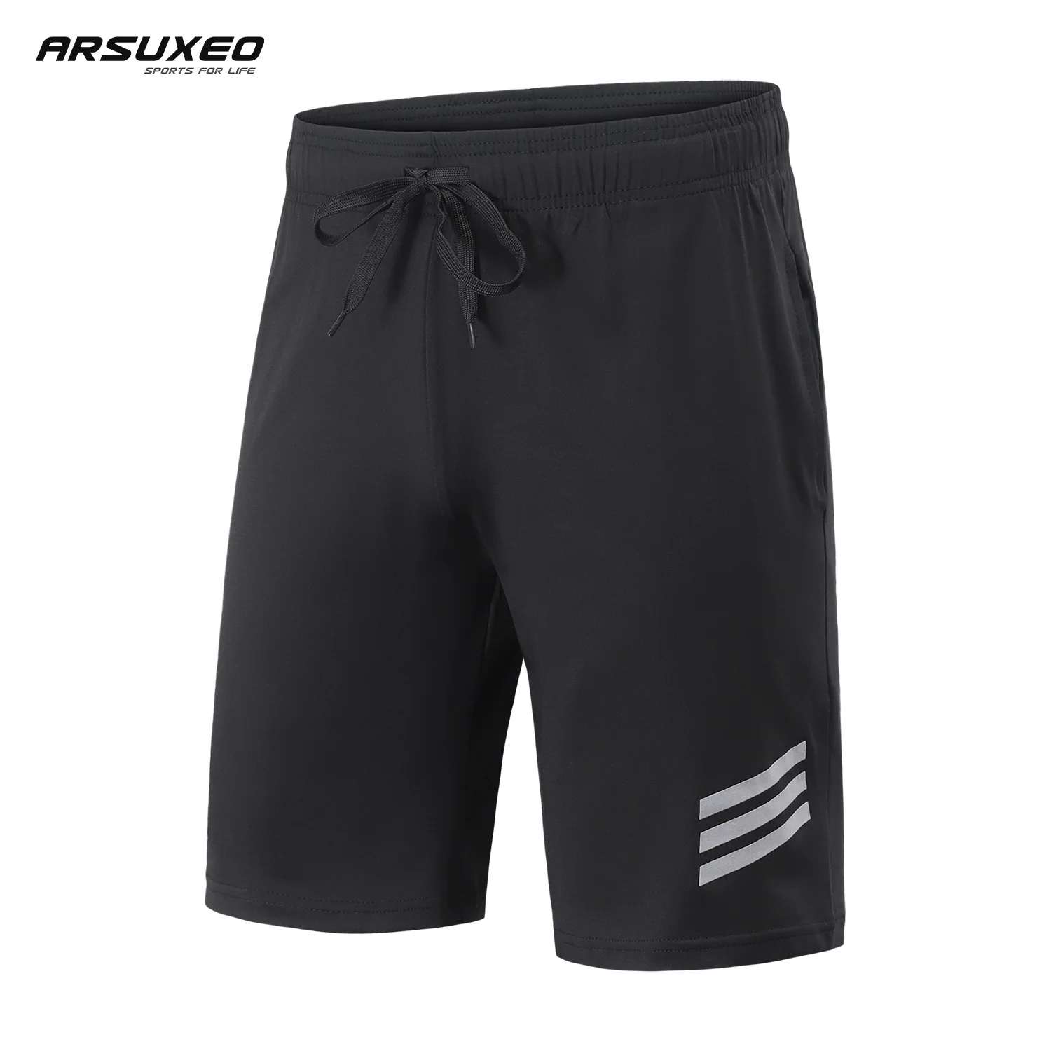 ARSUXEO Men Running Shorts Quick Drying Summer Casual Loose Sports Shorts Gym Clothes Workout Exercise Jogging Short Pants Male
