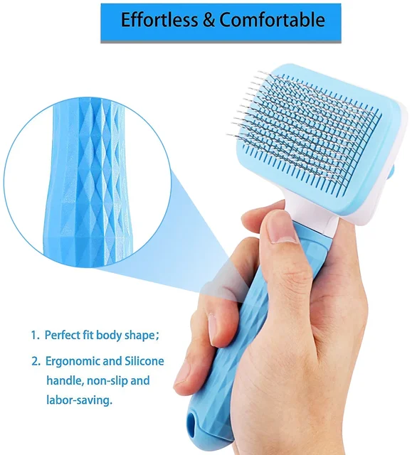 Dog Hair Remover Brush Cat Hair Grooming and Care Comb for Long Hair Dog Pet Removes Hairs Cleaning Bath Brush Pet Supplies 6