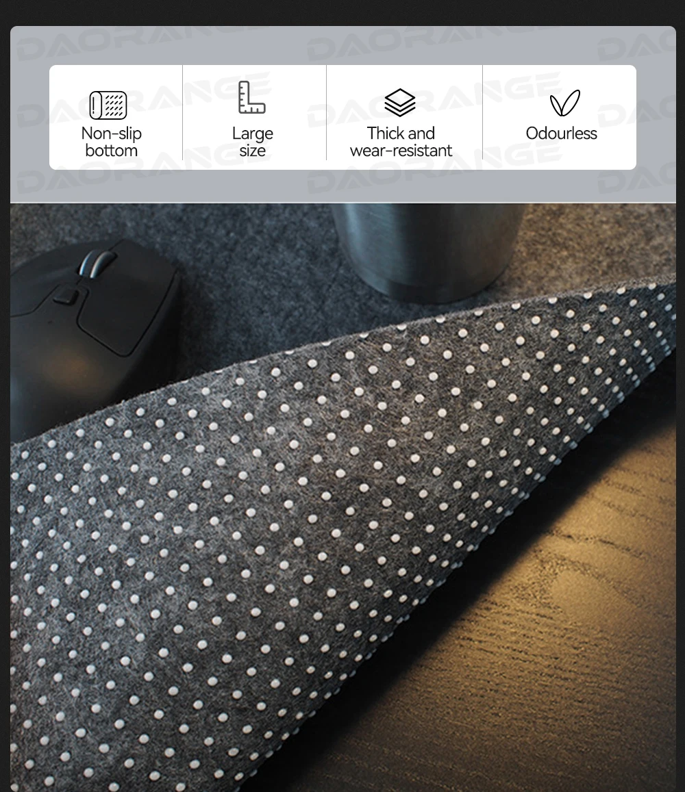 Computer Desk Protector Mat, Teclado antiderrapante Mat,