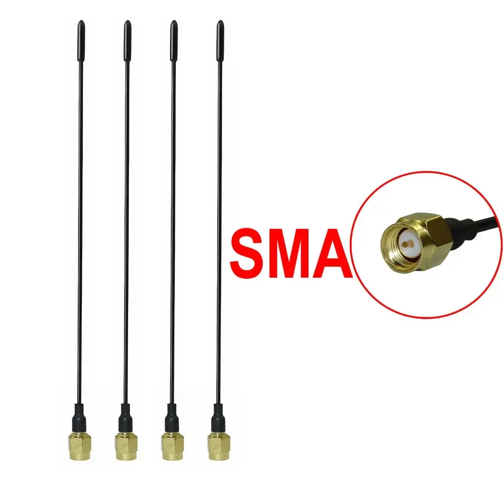 Antenna Connector Plug 1/2/4/10Pcs 433Mhz Sma Male Straight Carbon Steel Bendable LORA LORAWAN 433 IOT Antena antenna connector plug