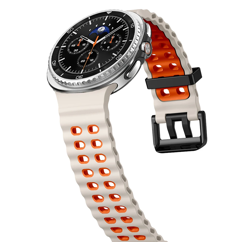Sport Silicone Two-Tone Band - Marine Belt Bracelet