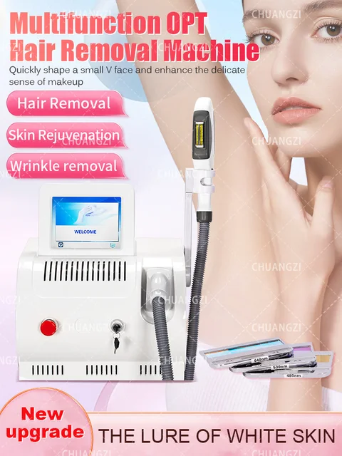 Nuovo salone di bellezza Macchina laser per depilazione IPL super portatile Dispositivo professionale Depilazione permanente laser a diodi 2
