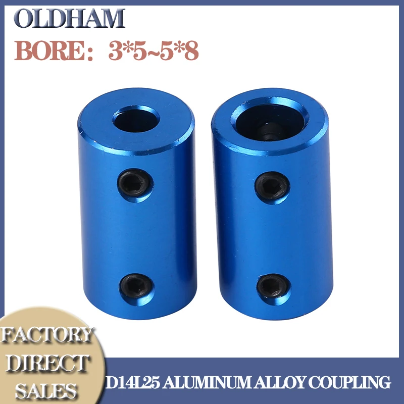 

D14L25 Aluminum Alloy Coupling Bore 3*5mm 4*6mm 5*8mm 3D Print Part Blue Flexible Shaft Coupler Screw Part Stepper Motor