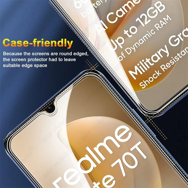 Clear Tempered Glass Case with 9H Screen Protector