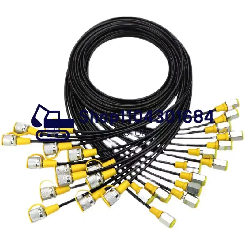 Excavator Parts Hydraulic System Test Tubing Pressure Gauge Line High Pressure Test Hose 63Mpa Connector