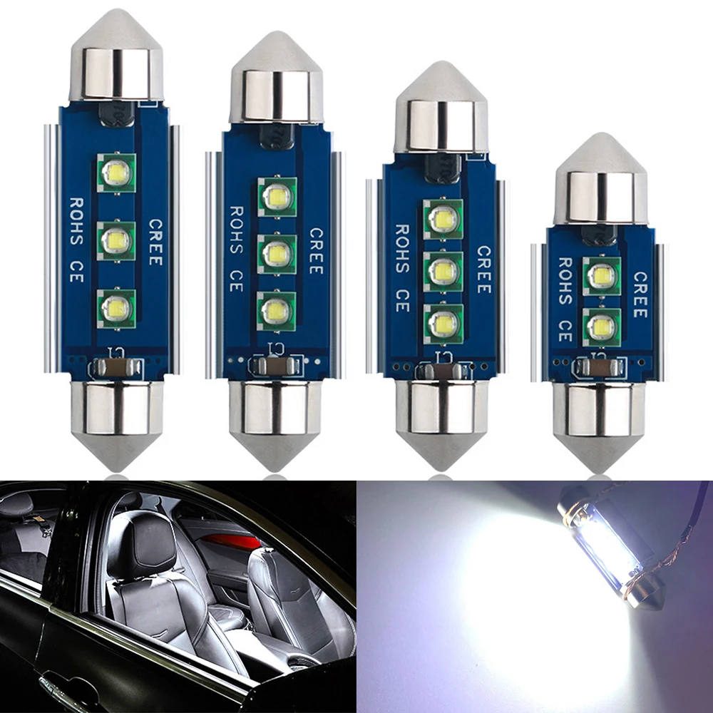 

4X C5W Led C10W Festoon Light Interior Light 31mm 36mm 39mm 41mm Car LED 2/3 Chips Leds Doom Lamp Reading Light 12V High Quality