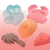 Beach toy sand mold sand printing seaside sand digging tool accessories wheat straw donut engineering vehicle 12-piece combinati 4