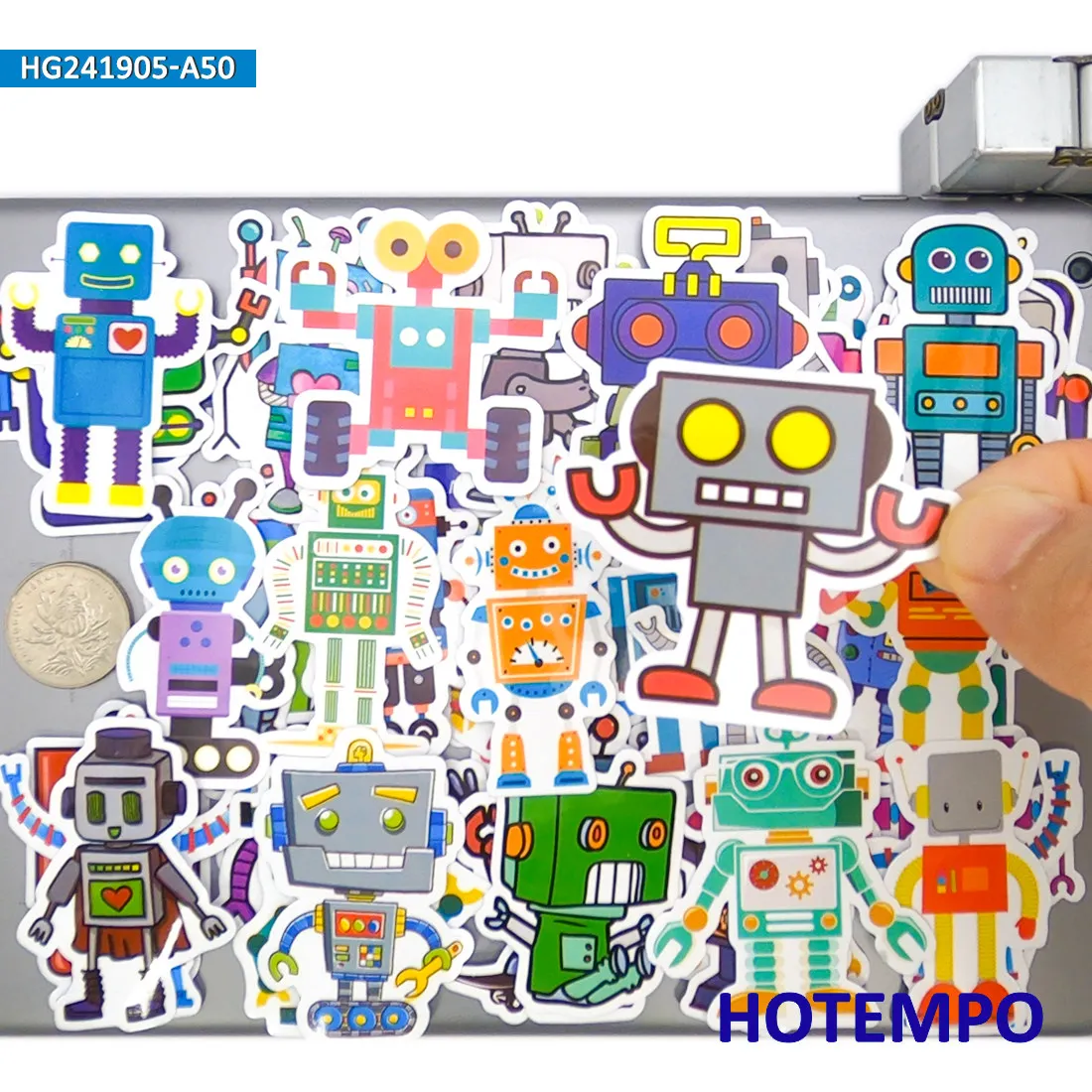 20/30/50 Stück, Niedlicher Cartoon-Stil, Lustige Roboter-Aufkleber, für Telefon, Scrapbook, Gepäck, Glas, Tasse, Fahrrad, Skateboard, Helm, Auto, Motorrad, Journal, Laptop-Aufkleber, Spielzeug