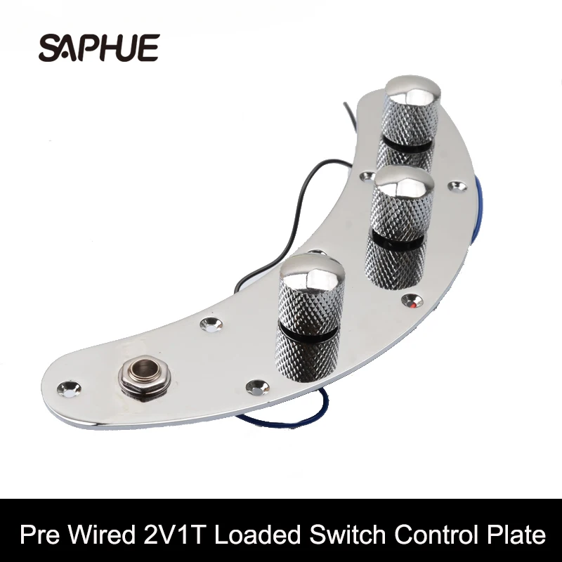 

Chrome Pre Wired Loaded Switch Control Plate For Music Man Bass Guitar