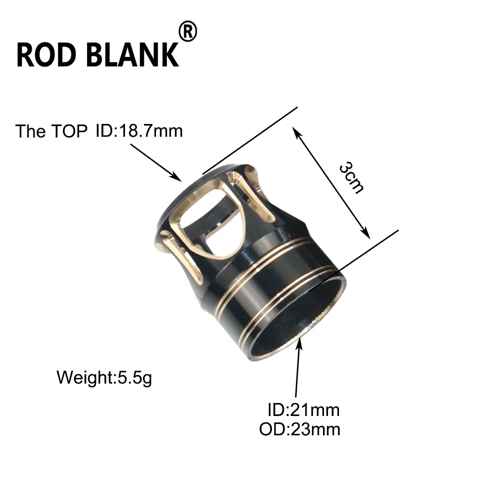 Rod Blank 1Pc Hollow Out Aluminum Reel Seat Nut Reel seat Hood Cap Rod  Building Component Fishing Rod DIY Repair Accessory