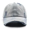 D&T 2024 New Fashion Baseball Cap Men Women Cotton Material Adjustable Retro Distressed Holes Vintage Sun Protection Casual Cap 2