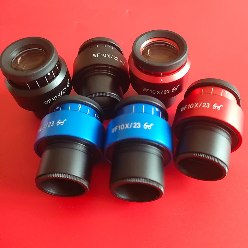 WF10X/23 Microscope Wide Angle Eyepiece Ocular Eyepoint Lens Adjustable Wide Field 30mm Widefield Microscope Eyepiece 2PCS stereoscopic microscope eyepiece