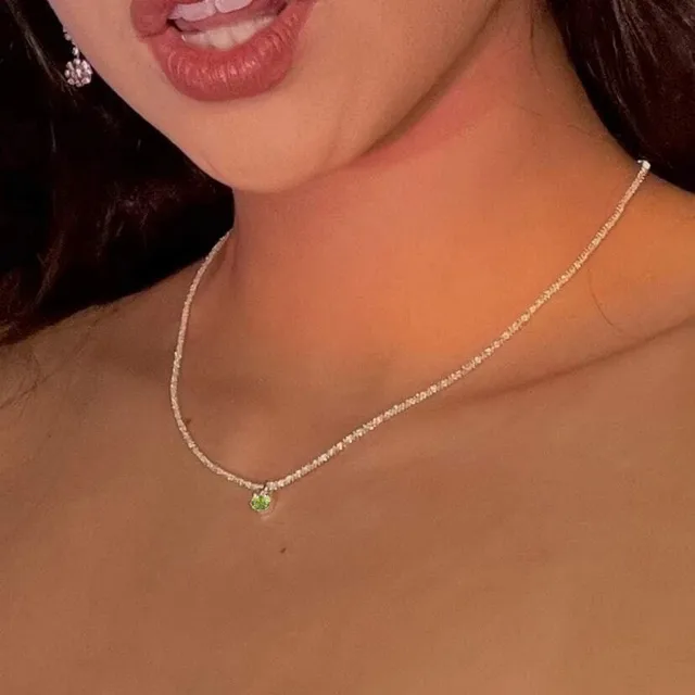 Silver Color Sparkling Necklace For Women Trendy Clavicle Chain Choker Girls Korean Wedding Party Jewelry Accessories 6