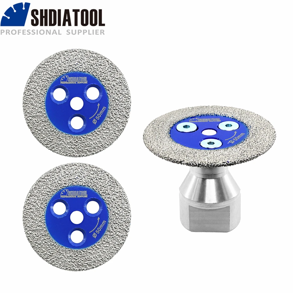 

SHDIATOOL 3pcs/Set 50mm Diamond Engraving Blade Carving Tile Porcelain Saw Blade Granite Marble Mini Cutting Disc M14 Flange