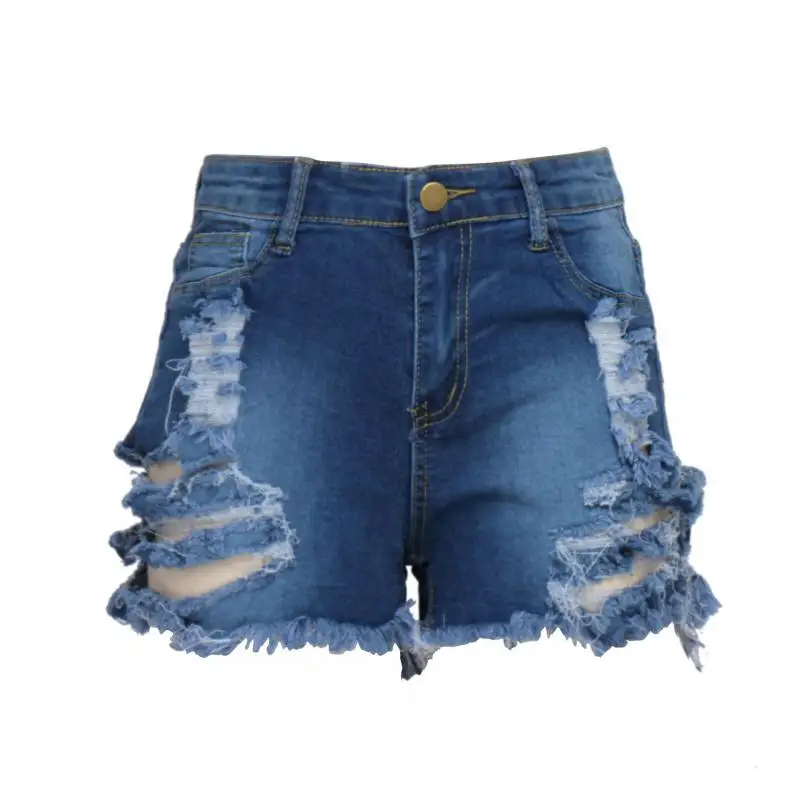 Summer 2022 New Sexy High Waist Hole Denim Shorts For Women Distressed ...