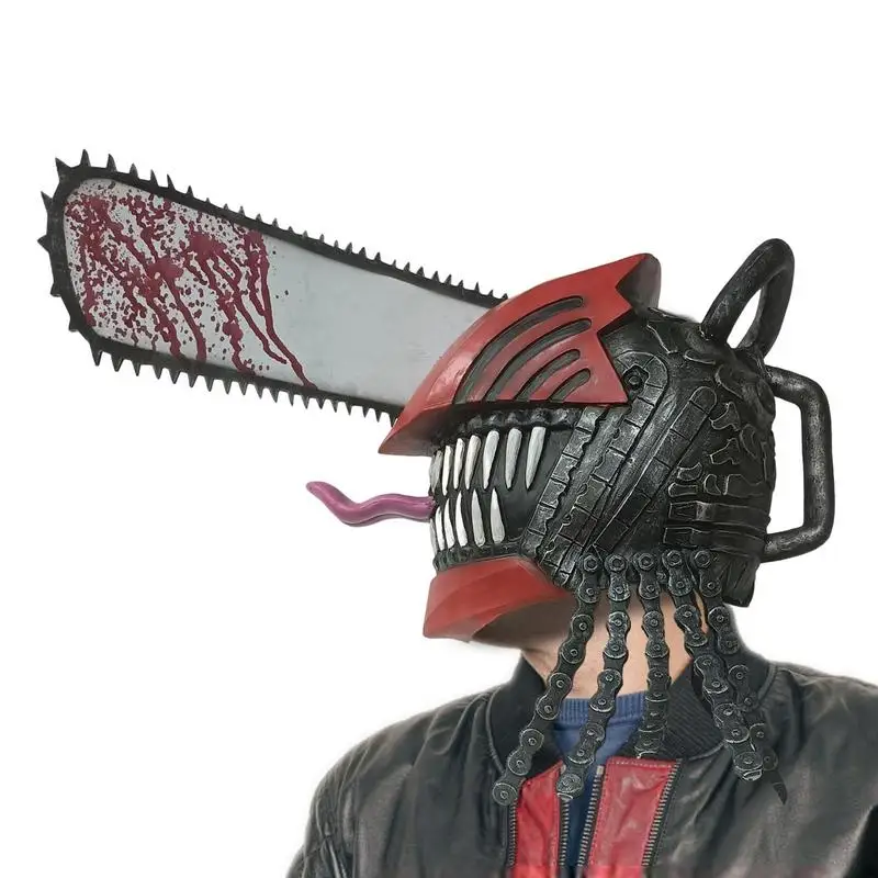 Chainsaw Man Denji Pochita 3D Latex Mask Cosplay Helmet Halloween Christmas  Party Full Head Headgear on OnBuy