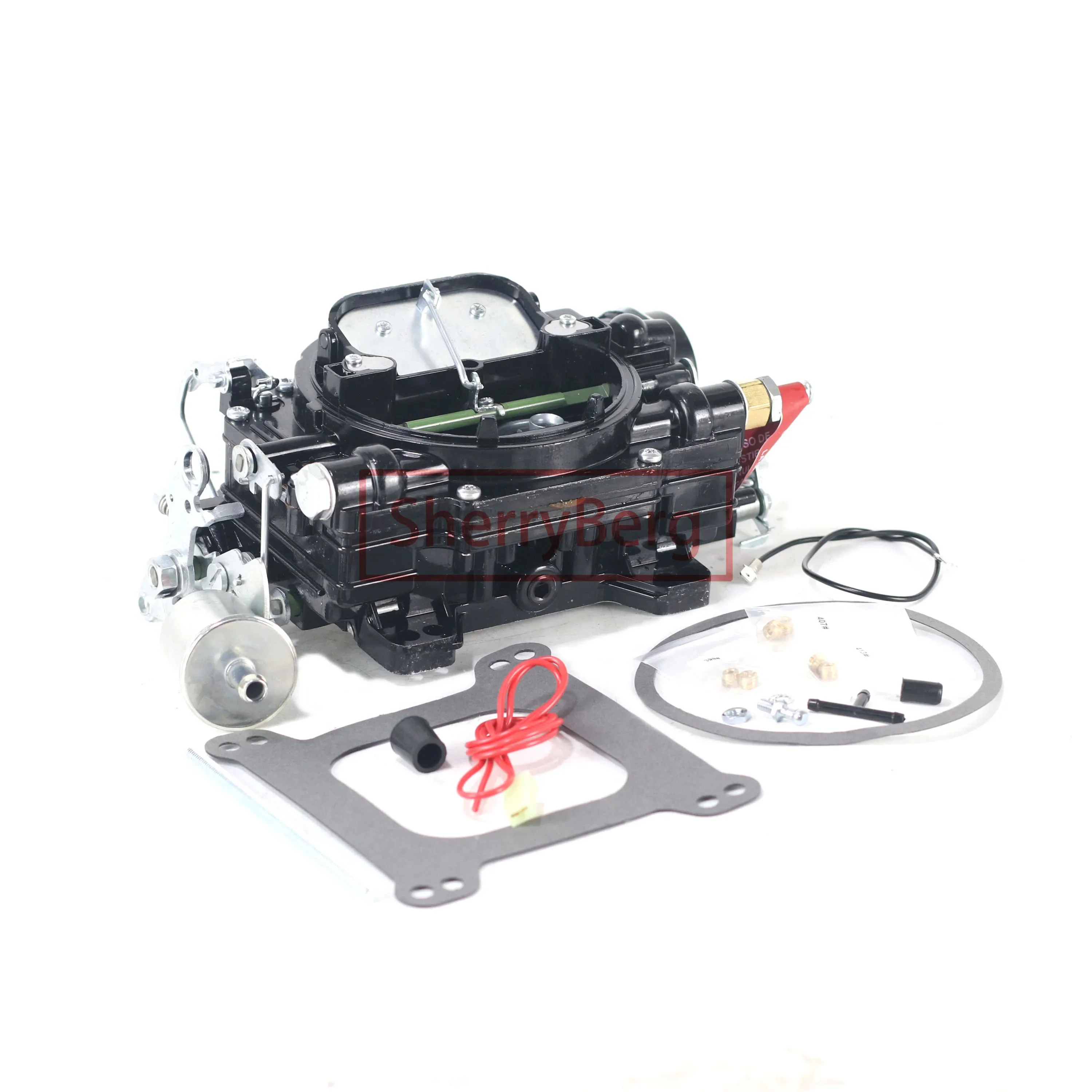 Edelbrock Marine Carburetor 600 CFM 4 배럴 전기 초크 용 SherryBerg Carb Carburador 기화기 교체 1409 600CFM 새로운