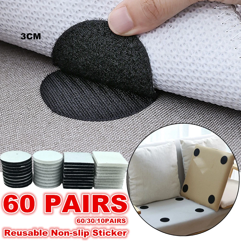 60/30/10 Pairs Anti Curling Carpet Tape Rug Gripper Secure the Carpet