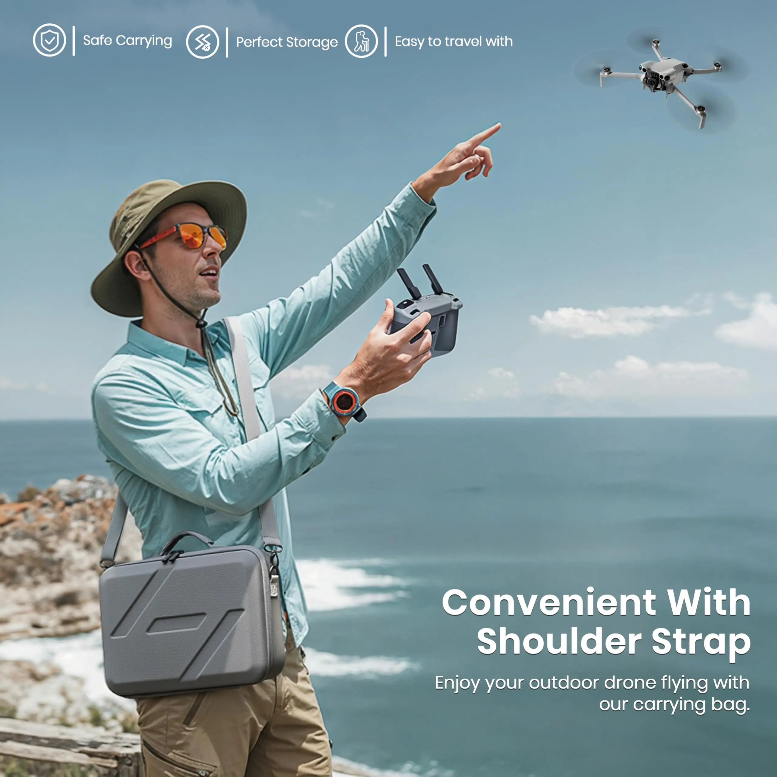 Étui de transport rigide pour DJI Mini 5 Pro, sac de voyage antichoc et imperméable
