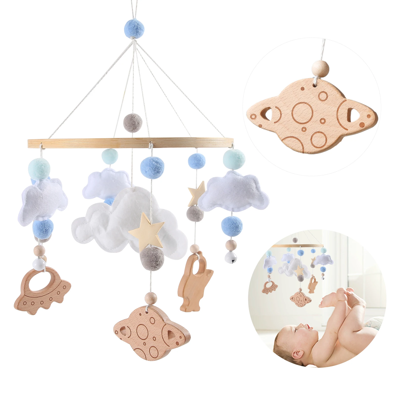 

New Starry Sky Bed Bell Newborn Ripping Cribbed Toys Suspension Toys Newborn Birthday Gift Baby Growth Game Baby Sensory Toy