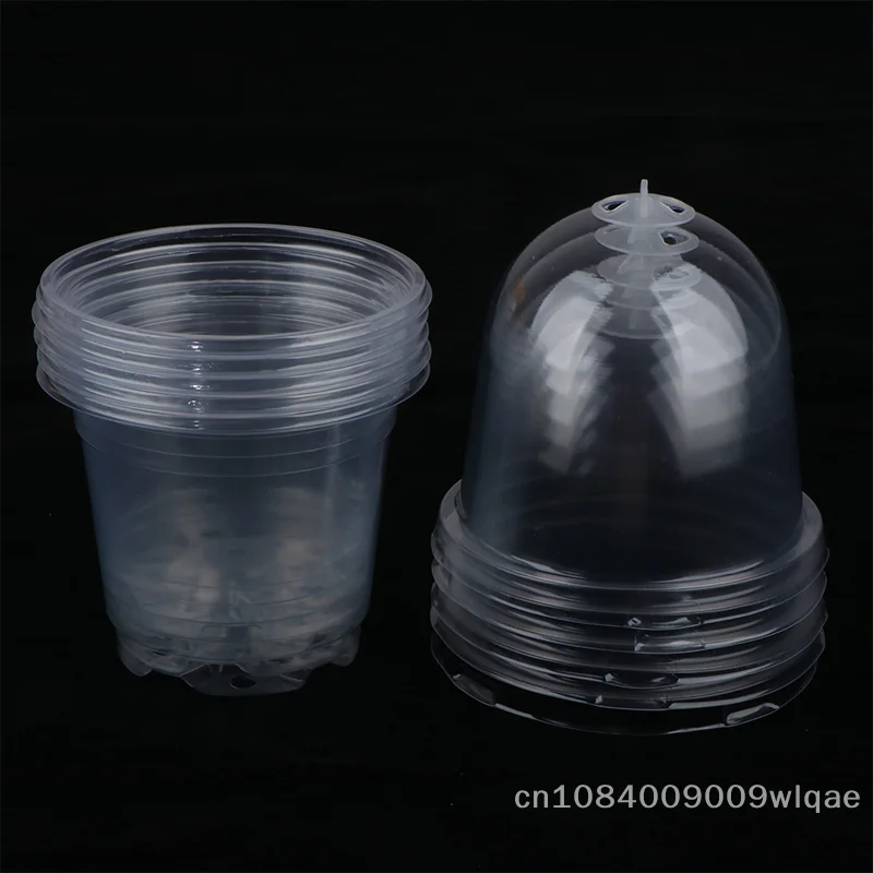 Insulated Seed Starter Kit with Vented Humidity Dome - Clear Propagation Pots for Germination & Cloning (Set of 5)