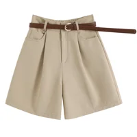 High Waist Summer Cotton Linen Women's Workwear Cargo Shorts Casual Loose Wide Leg Pants Fashionable Short Pants 2024 New - Image 6
