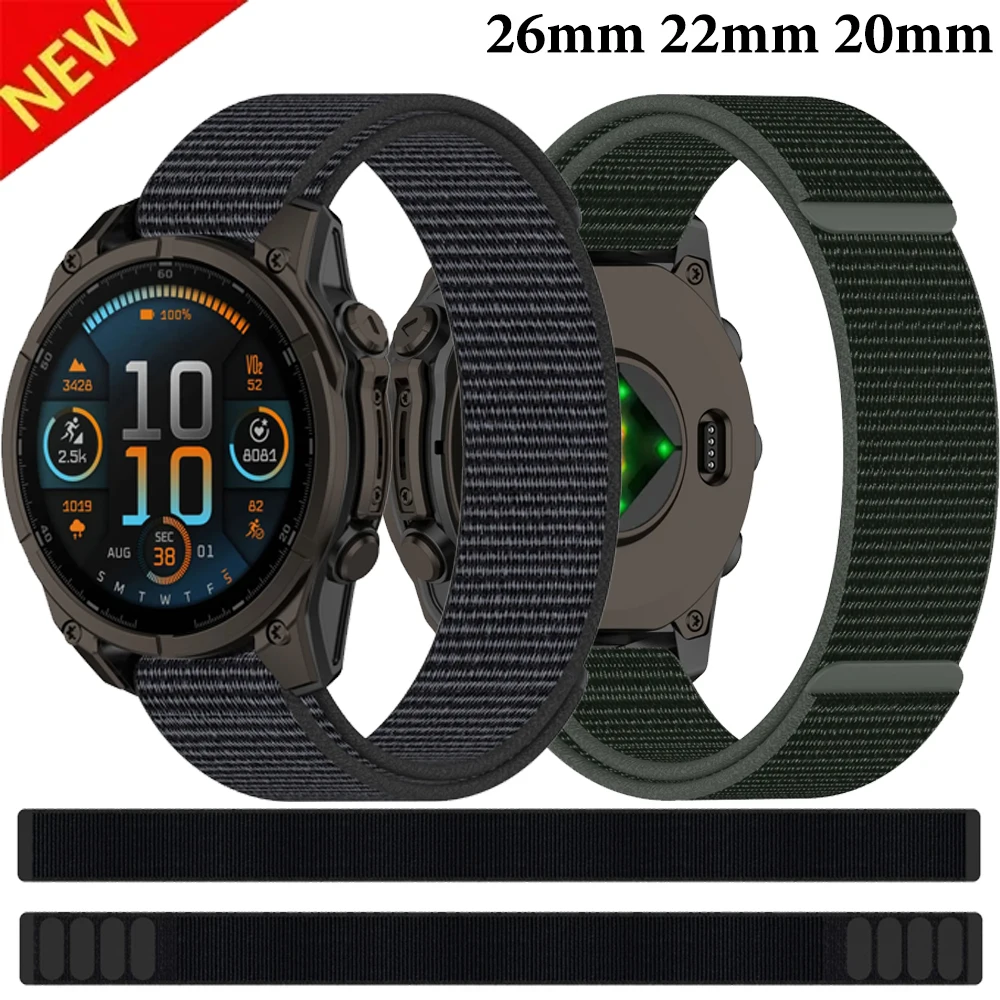 Comfortable Hook Loop Nylon Strap for Garmin Fenix - Sport Bracelet